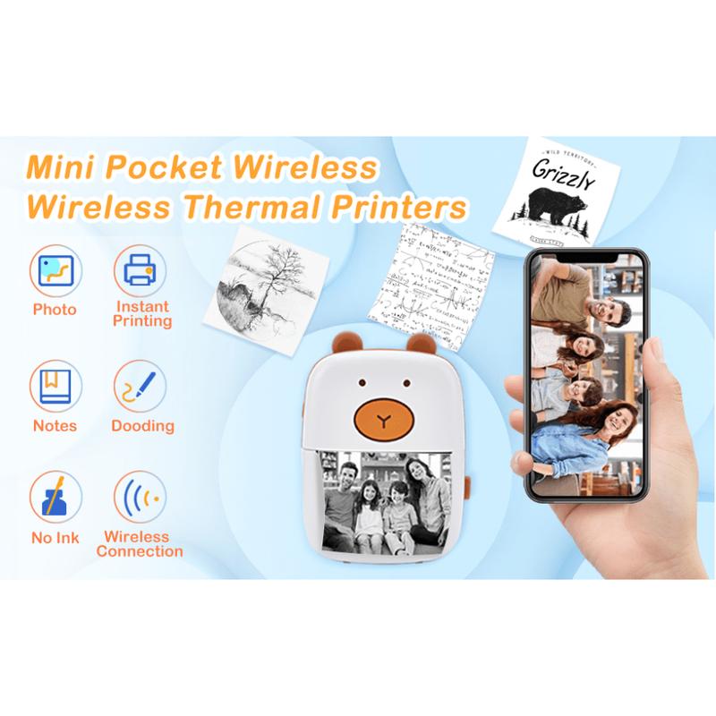 Product Introduction of 1pc Portable Wireless Mini Printer: Print Labels, Notes & Photos from Your iPhone or Android! 9