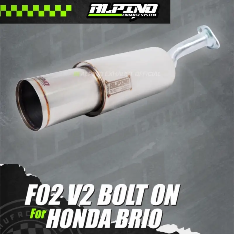 Muffler Alpino F02 V2 Bolt On Honda Brio 0
