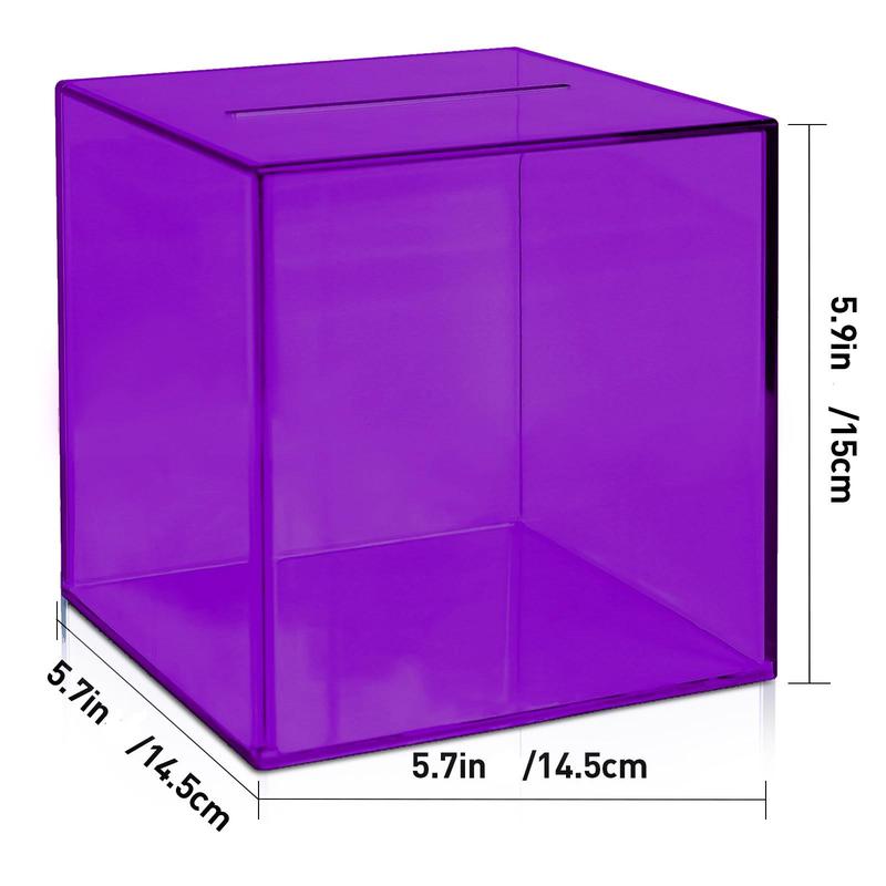 Transparent Simple Design Piggy Bank, 1 Count Money Saving Challenge Piggy Bank, Clear Acrylic Saving Box, Storage Box for Home Office, Summer for Gift, Bedroom Decorative Accessories, Boyfriend Gift, Desk Gadgets, Room Decor 3