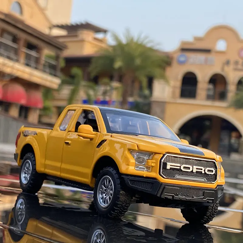 Mô Hình Ô Tô Hợp Kim Ford Raptor F150 Pickup, Tỷ Lệ 1: 32, Đồ Chơi Kim Loại Đúc Khuôn, Mô Hình Xe Địa Hình Bộ Sưu Tập Mô Hình Ô Tô, Có Âm Thanh Và Ánh Sáng, Thích Hợp Cho Trẻ Em, Ý Tưởng Quà Tặng Tuyệt Vời 3