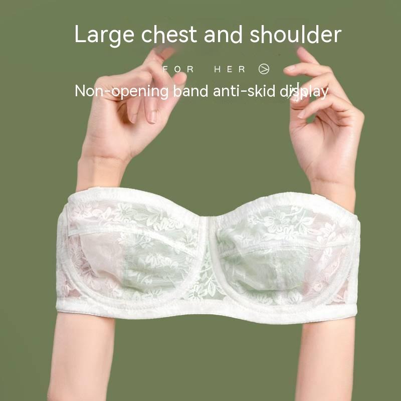 Áo Ống Ngọt Ngào, Đồ Lót Không Dây Trượt, Đẩy Lên, Phần Mỏng, Áo Ngực Không Dấu Vết Nữ Ong Women Voan Trắng bra