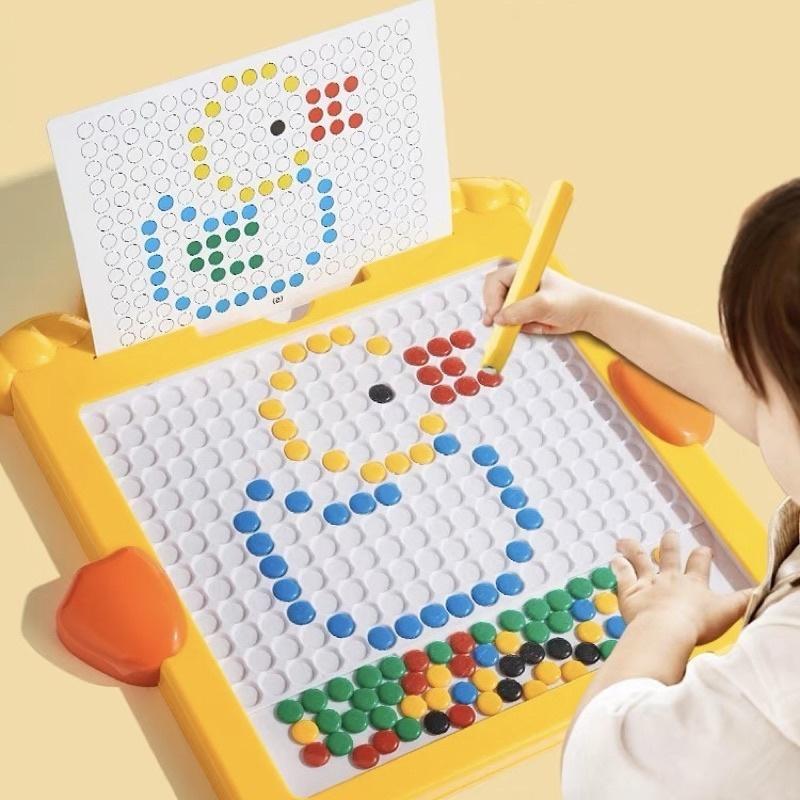 Bảng Vẽ Xếp Hình Nam Châm Thế Hệ Mới, Đồ Chơi Giáo Dục Xếp Hình Nam Châm, Bảng Vẽ Bút Bi Nam Châm Từ Tính Cho Bé Kem