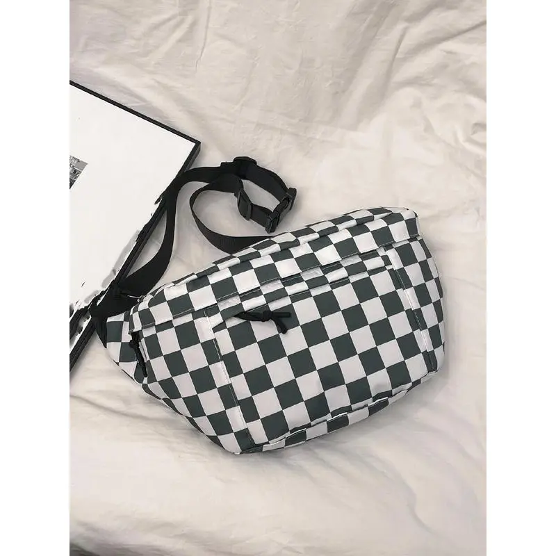 Fashionable Plaid Pattern Fanny Pack, Casual Large Capacity Chest Bag for Women, Trendy All-match Sling Bag for Daily Used 3