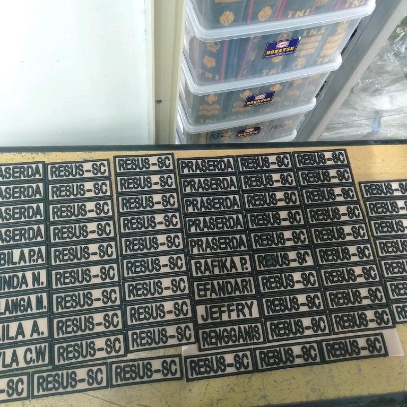BORDIR NAMA TIMBUL Satuan (custom) harga/item 1