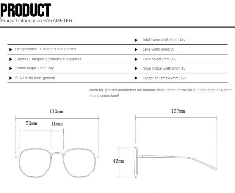 Product Introduction of New Kid's Eyewear Sunglasses Super Cute Children's UV-Proof Sunglasses Boy Girl Baby Trendy Fashion Hair Generation 17