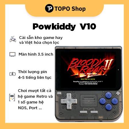 Máy chơi game Powkiddy V10 - (Thẻ JVJ 64GB) - Cài sẵn kho game hay, game Port chọn lọc + bộ mã lệnh trong game