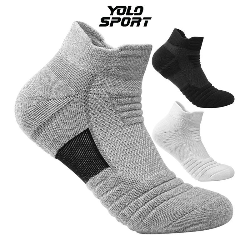 Vớ Thể Thao Chuyên Dụng Nam Nữ Loại Cotton Dày Dặn Tất Cổ Cao Thấp Chạy Bộ Bóng Rổ Bóng Đá Đi Xe Đạp Quần Vợt Cầu Lông Sport