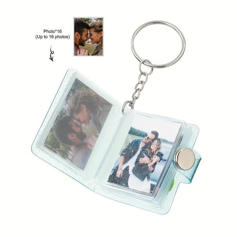 Mini Photo Album Keychain, 1 Count Mini Funny Photo Scrapbook Keyring, Commemorative Gift for Lovers Anniversary Family, Valentine's Day Gift Idea 2