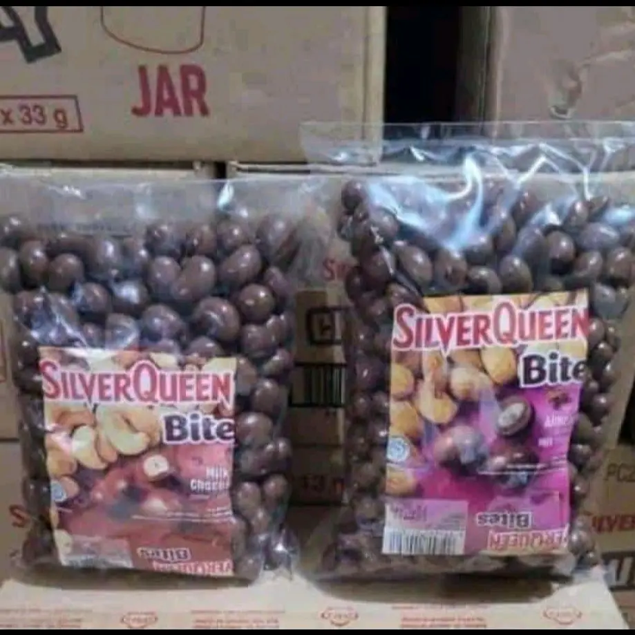 250GR Silverqueen bites isi kacang almond cashew Chocolate Coklat Cokelat
