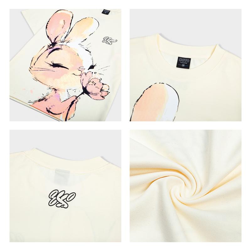 Áo Thun 8YO RABBIT Tee Cotton Mềm Mịn Mát - Áo Phông Cổ Tròn Local Brand Unisex Nam Nữ Form Rộng | BigBuy360 - bigbuy360.vn