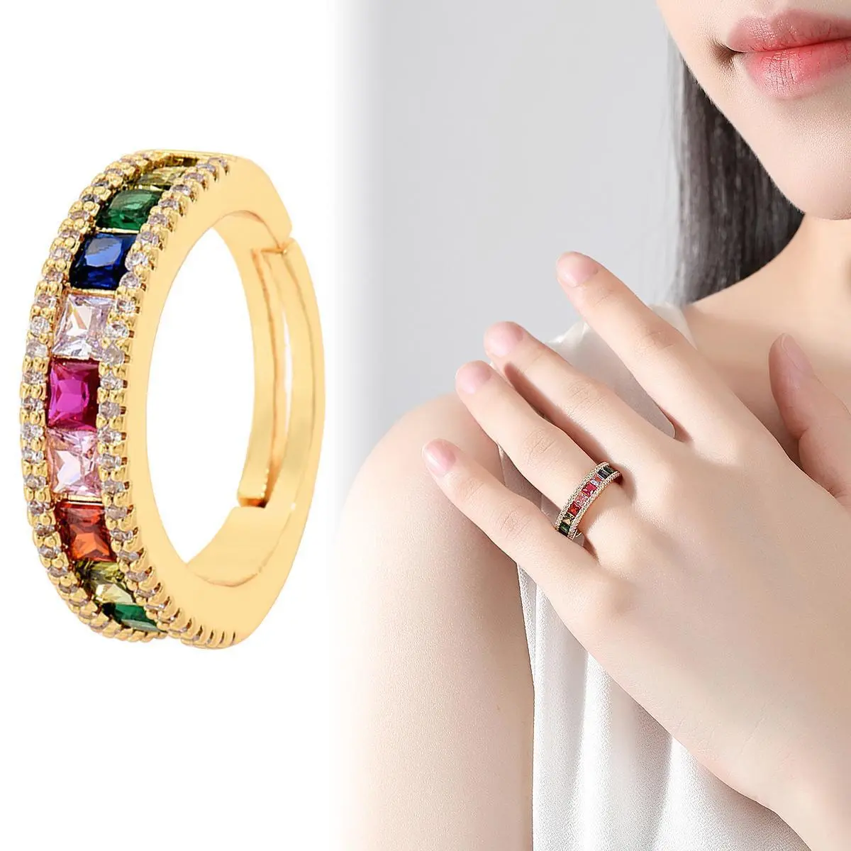 Nhẫn Kim Loại, Phụ Kiện Nam Và Nữ, Xu Hướng Thời Trang, Nhẫn Hở Women Hoa