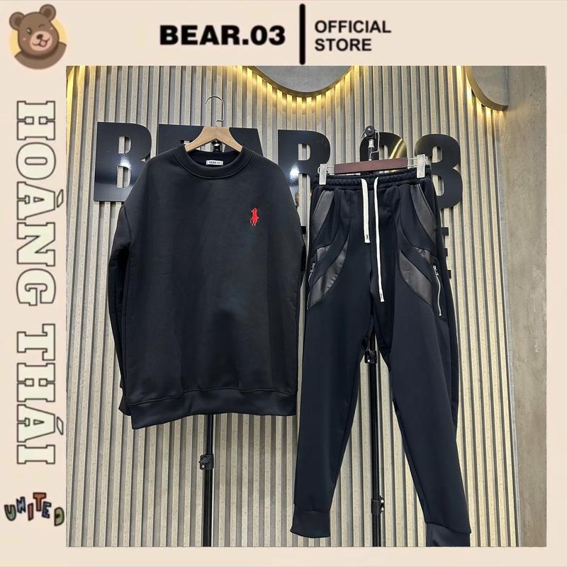 BỘ NỈ SWT NGỰA PHỐI VỚI QUẦN VÁ DA NAM