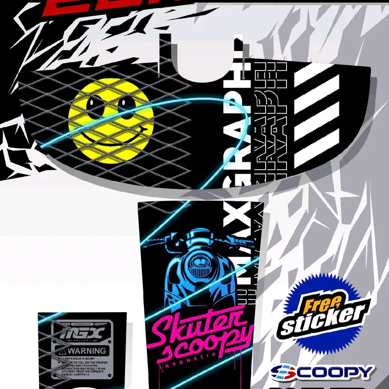 Sticker Pelindung Dashboard Tankpad Scoopy 2017 2018 2019 (body protector deck pad cover) 1