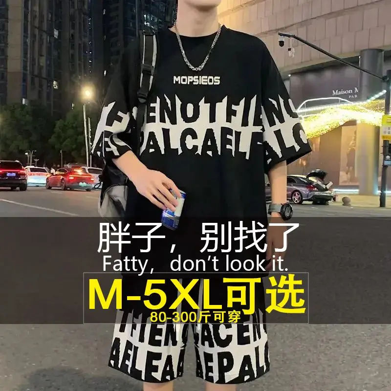 Bộ Đồ Mùa Hè Cho Nam, Quần Đùi Thể Thao Thường Ngày Bộ Đồ Đẹp Trai, Ngoại Cỡ, Thương Hiệu Thời Trang, Dáng Rộng Vừa Vặn, Áo Sơ Mi ngắn Tay Quần Đùi Bộ Hai Mảnh, 2024 Menswear Polo Có Cổ Cổ Tròn 0