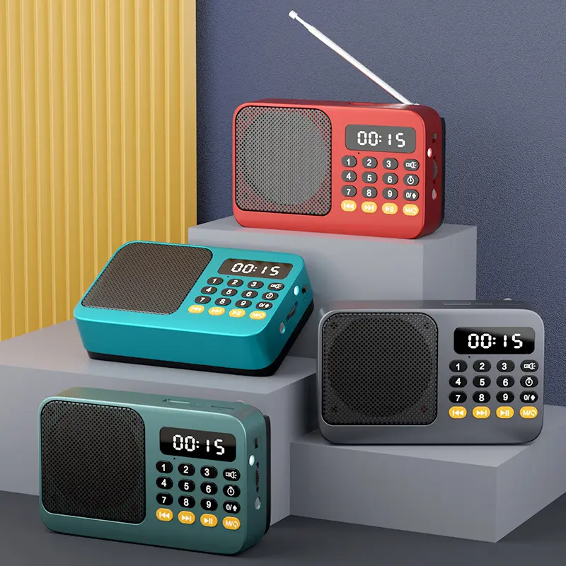 Đài FM cho người già, Hongba S-602, Máy nghe nhạc Cầm Tay Sạc, Đa Năng, có Thẻ Bluetooth 0