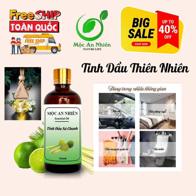 [Combo 50ml+treo xe] Tinh dầu treo xe oto Mộc An Nhiên - 16 mùi hương