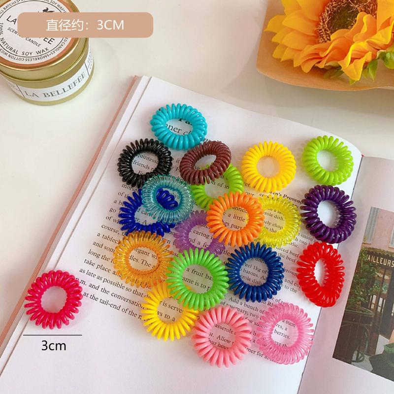 Phụ Kiện Tóc, Phong Cách Hàn Quốc, Dây Buộc Tóc Dây Điện Thoại Đứng, Vòng Tay, Màu Pastel Dây Buộc Tóc, Dây Điện Thoại, Băng Đô Cao Su, Dây Buộc Tóc, cài tóc 1