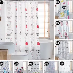 TIRAI KAMAR MANDI ANTI AIR BAHAN PEVA - GORDEN KAMAR MANDI - SHOWER CURTAIN HORDENG KAMAR MANDI