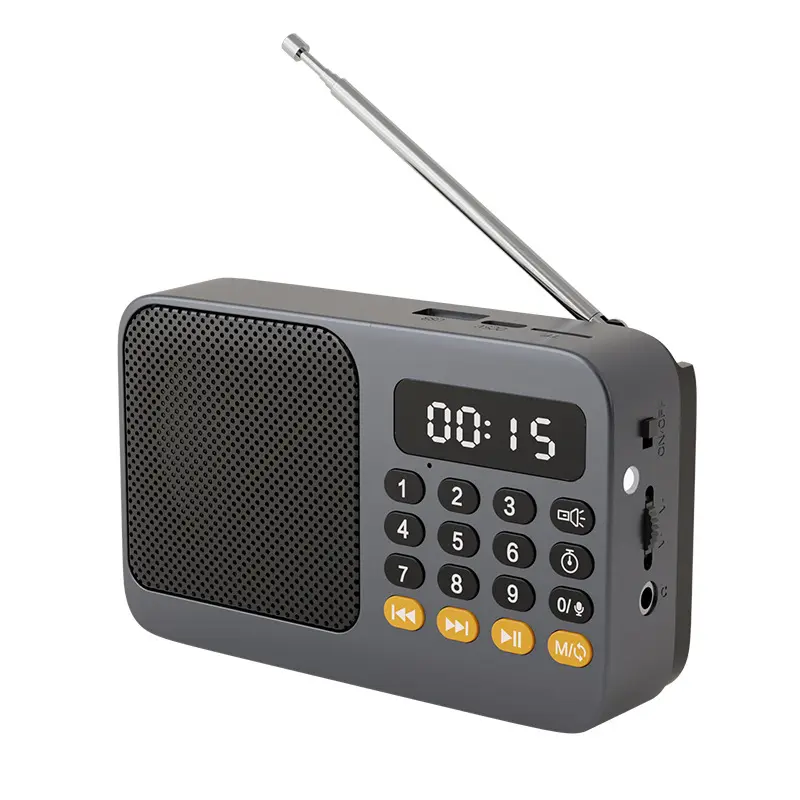 Đài FM cho người già, Hongba S-602, Máy nghe nhạc Cầm Tay Sạc, Đa Năng, có Thẻ Bluetooth 2