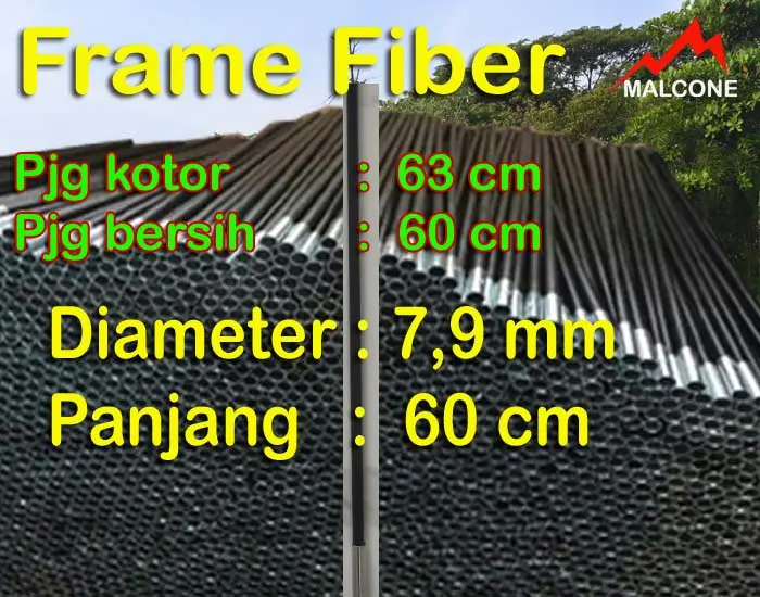Frame fiber tenda dome 7,9 mm pjg 60 cm