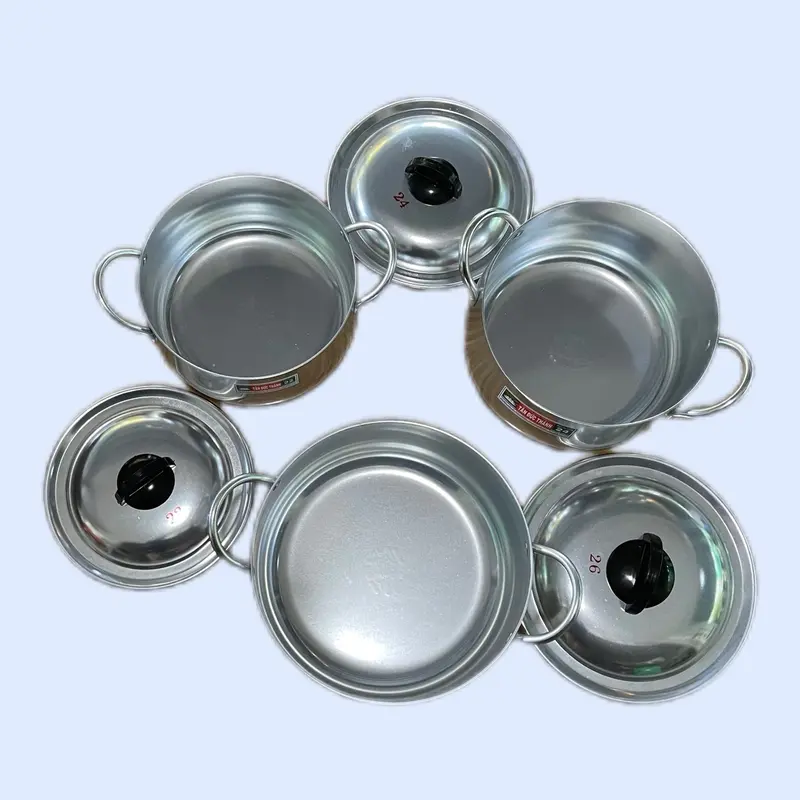 Combo 3 nồi nhật dầy nhôm Tân Đức Thành đáy bầu size 22-24-26cm 1