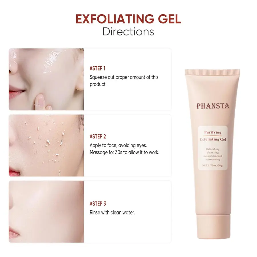 Phansta Exfoliating Exfoliating Exfoliating Facial Exfoliating Cleansing Pore Gel Skincare Skin Repair Comfort Cleanser