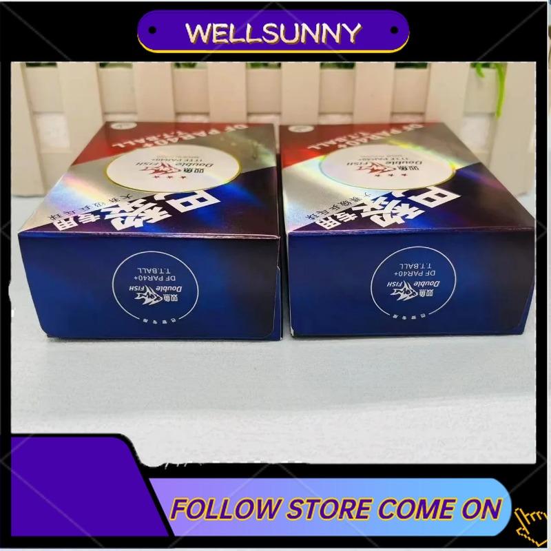 Wellsunny Original Double Fish DF PAR40+ Ping Pong Balls 3 Stars Professional Table Tennis Balls ABS New Material for Olympic Standard 3