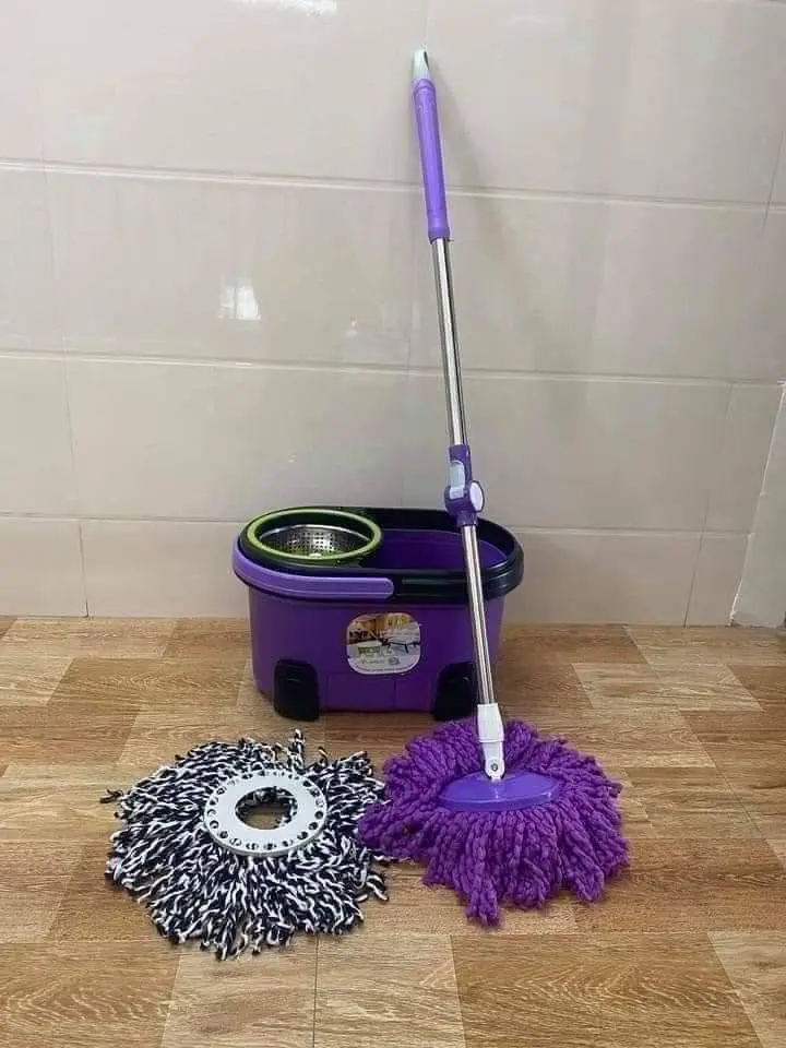 BỘ LAU NHÀ ROBOT TÍM LỒNG INOX