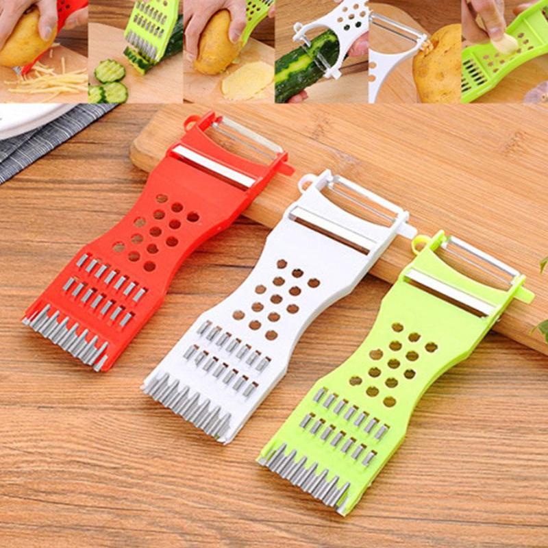 Máy Dụng Cụ Cắt Đa Năng, Chuyên Nghiệp, Máy Băm Julienne, Cho Rau Củ Và Trái Cây, 3 Máy Bóc Vỏ Chống Trượt, K5I3, Nhiều Màu Sắc 2