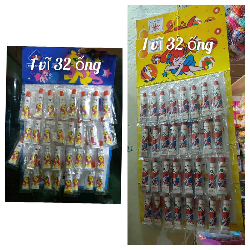 Keo Thổi Bong Bóng Unicorn PONY Đồ Chơi Trẻ Em [MADE IN VIỆT NAM] 1 Vĩ 32 Ống