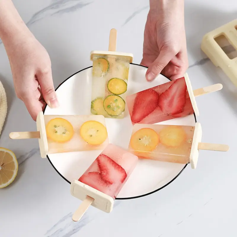 Khuôn Kem Que, Máy Làm Kem Tự Làm, Hộp Đá Tự Làm, Có Que Nhựa, Khuôn Kem Que, Khay Làm Đá Viên Dụng Cụ Nhà Bếp 2