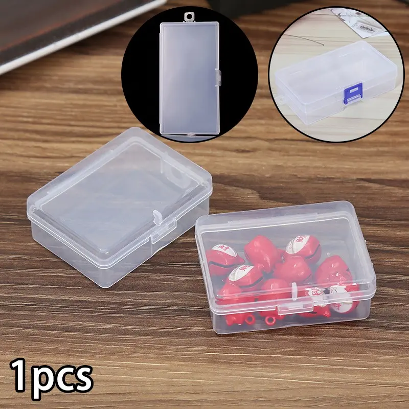 Plastic Storage Box Jewelry Bead Gadget Container Portable Table Organizer Clear