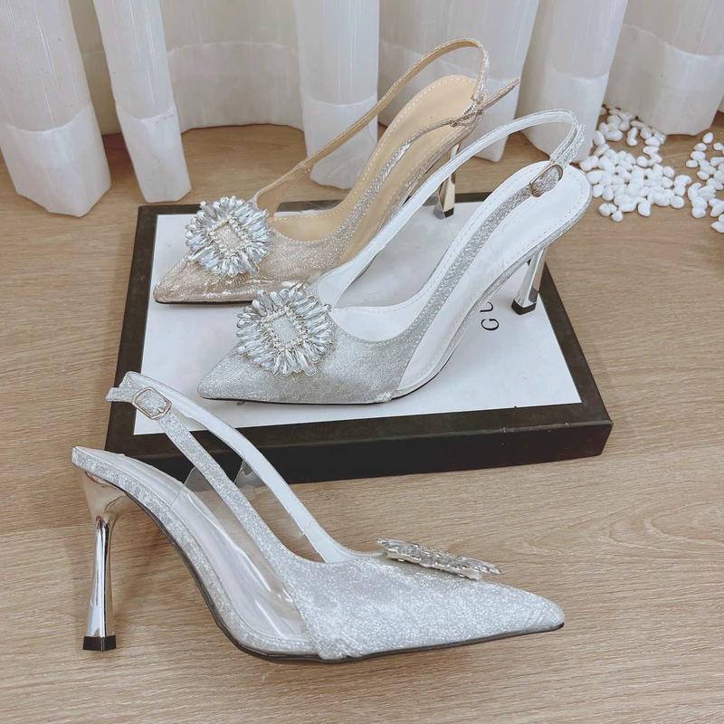 SỤC KHOÁ kim tuyến gót 9cm Thông thường Nữ DéP GiàY Sandal Jean