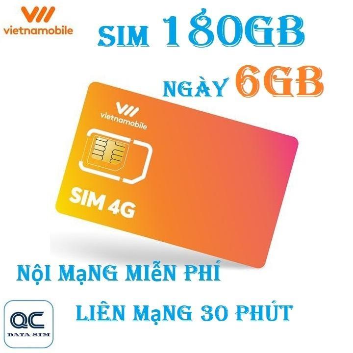 Sim 4G vietnamobile Phát Lộc new 180GB tặng 60k miễn phí tháng đầu sim chưa kích hoạt