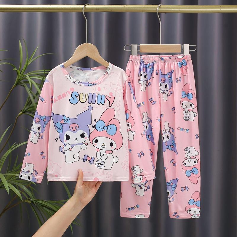 Bộ Đồ Mặc Nhà Trẻ Em, Phong Cách Hàn Quốc, Dành Cho Bé Gái Và Bé Trai, Bộ Dài Tay, Mỏng Và Dễ Thương, Thích Hợp Cho Mùa Hè, Bộ Đồ Điều Hòa Không Khí, Hàng Mới Về 6