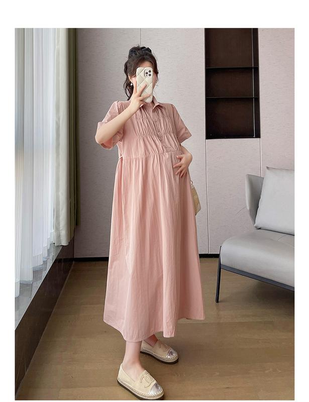 Product Introduction of P69350# Dress Pregnant Plus Size Dress For Women Nipped Waist Summer Slim New Arrival Pregnant Pregnancy Dress 12