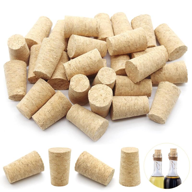 30PCS Natural Tapered Corks Wood Corks for Beer Bottles Tapered ...