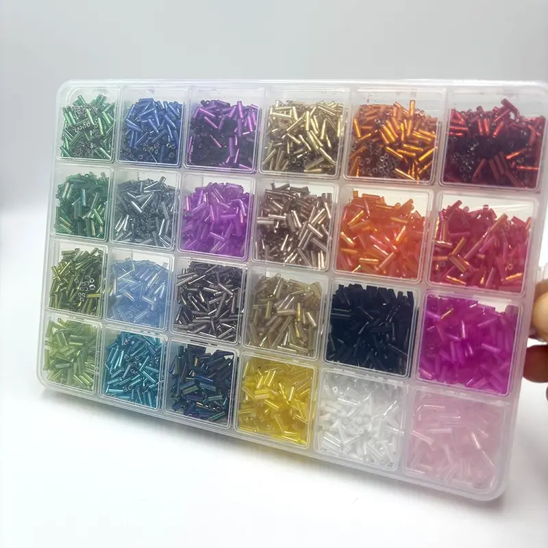 7mm Long Glass Bead Kit, 5600pcs/set 24 Color Bead, DIY Beading Accessories for Bracelet & Necklace Making, Jewelry Making Supplies 4