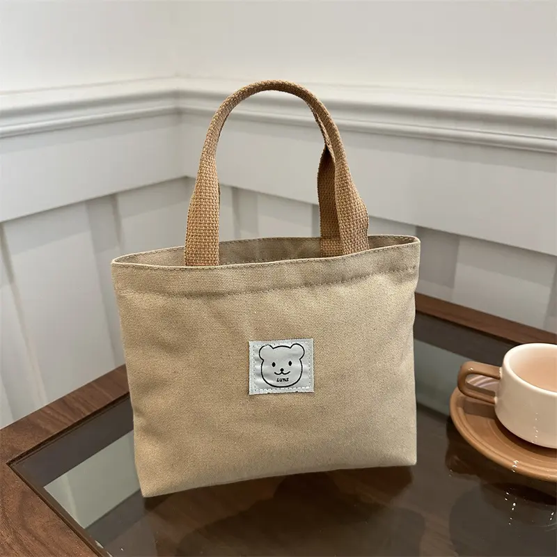 Túi Trang Điểm Cho Nữ, Túi Vải, Màu Trơn Cỡ Nhỏ Có Khóa Kéo, Dễ Phối Đồ Mini, Cầm Tay, Thích Hợp Cho Văn Phòng Và Đi Làm, Cầm Tay, Túi Vải Nhỏ