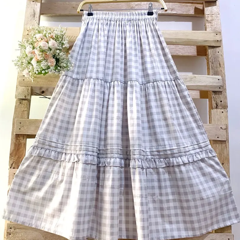 NUNA GINGHAM SKIRT | BHUU | Rok Panjang 4