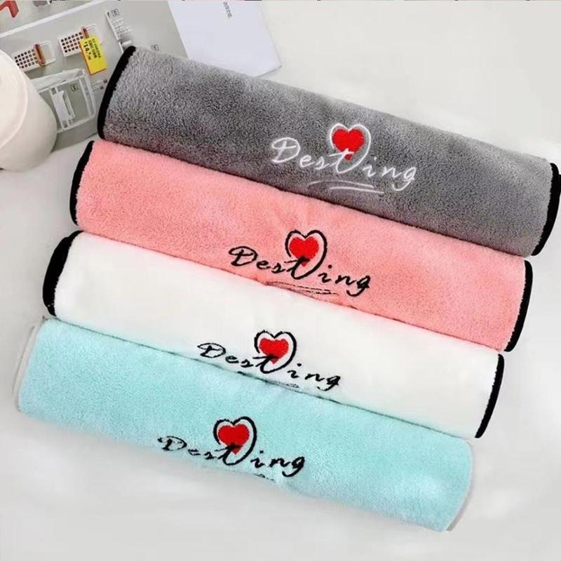 Soft Comfortable Hand Towel, 1 Count Coral Fleece Cozy Bath Towel, Water Absorption Shower Towel for Home Bathroom Washroom, Bathroom Accessories, Home Essentials 4