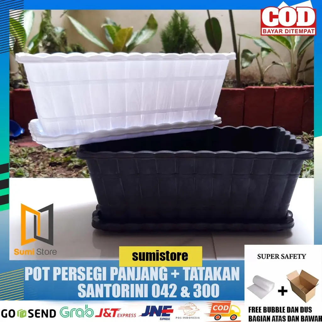 Pot persegi panjang + Tatakan- Pot Panjang galaxy- Pot persegi panjang S galaxy / pot panjang / pot bunga / pot tanaman / termurah
