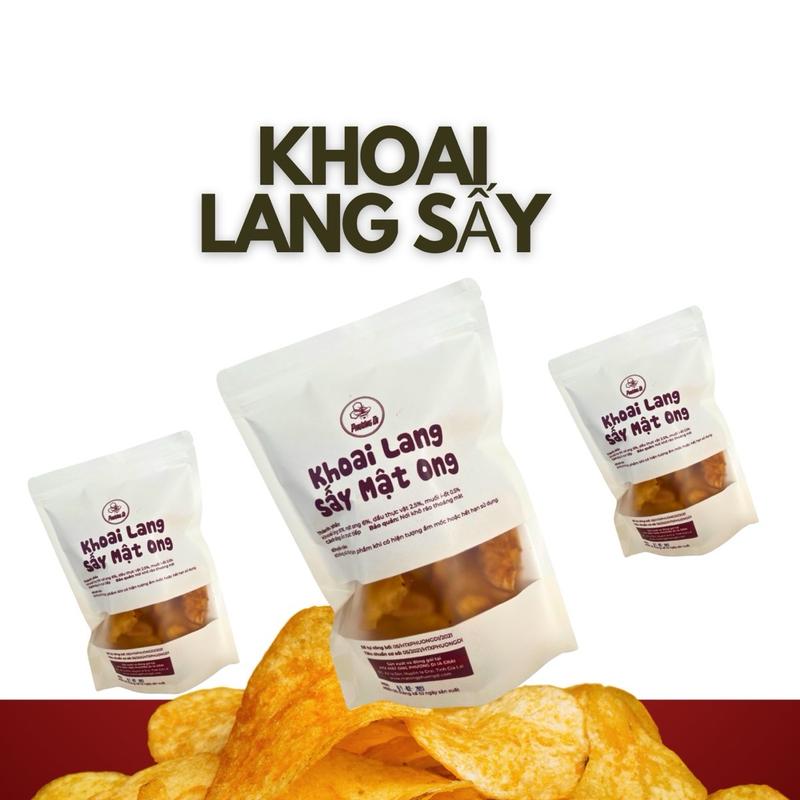  Conbo 3 Gói Khoai Lang Sấy Mật Ong 450g  Mỗi Gói 150g X3  _ Mật Ong Phương Di Snack Ăn Vặt Food 