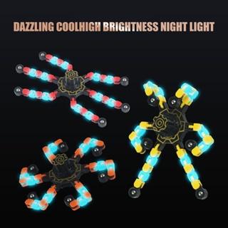 Fingertip Mechanical Spinner Gyro Mainan Anak kreatif Glow in The Dark/Nyala Dalam Gelap Plastik Toys