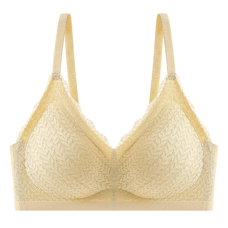 Product Introduction of Women'S Solid Color Seamless Sexy Gathered Sports Bra No Underwire Thin Style Breathable Underwear 17