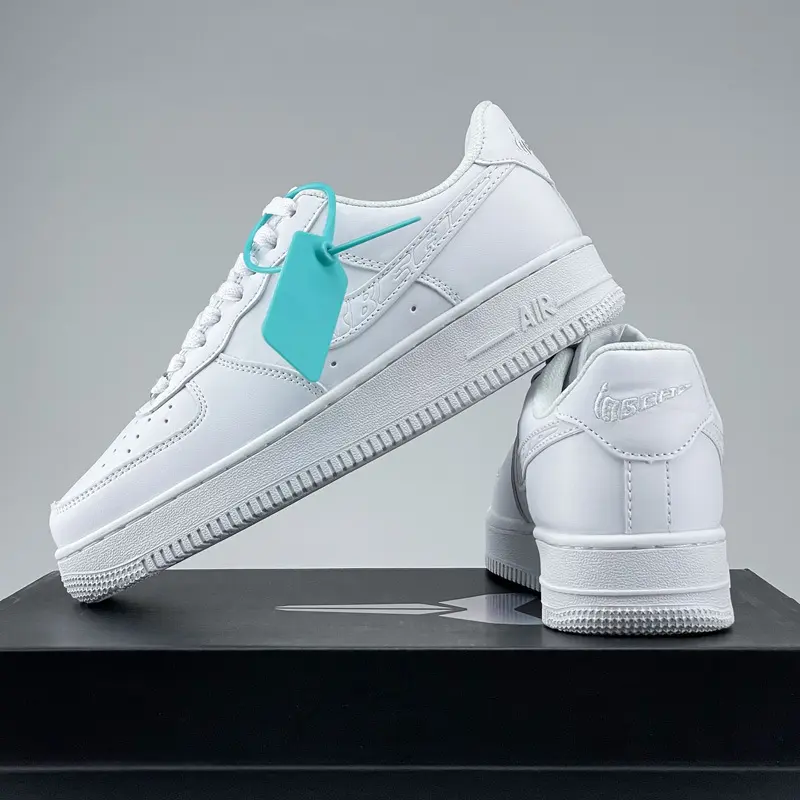 Sneaker NK-AJ Low-Top Shoes Air Force One Board Shoes White Shoes Men's and Women's Breathable Casual Fashion Shoes for Primary and Secondary School Students