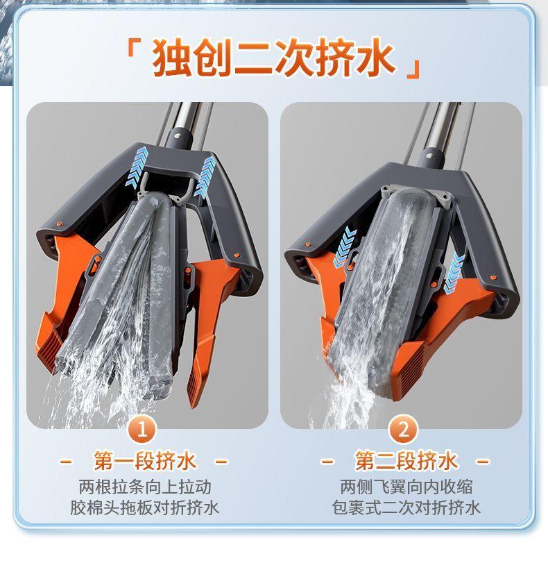 Product Introduction of Sponge Mop Absorbent Household Bathroom No-Hand-Wash Mop 4