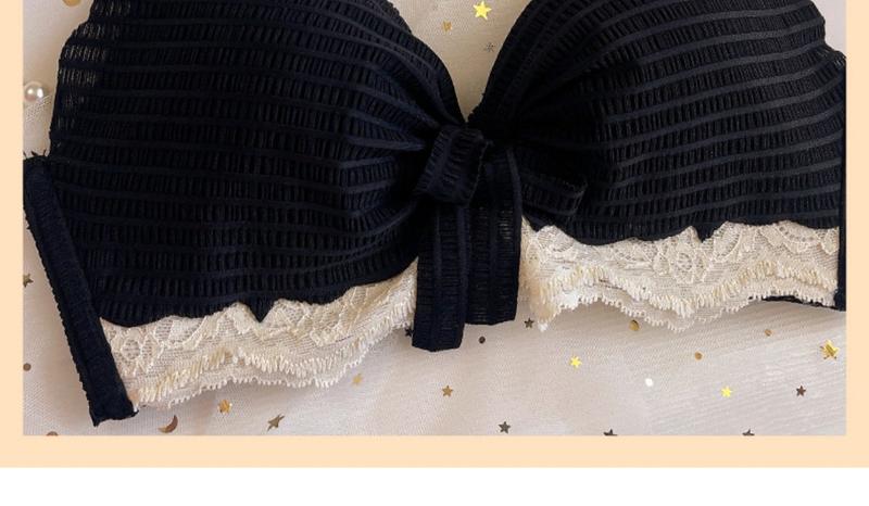 Product Introduction of Fairy Floating Small Chest Push up Breast Holding Anti-Sag Bra Wireless Student Girl Lace Underwear Set 20