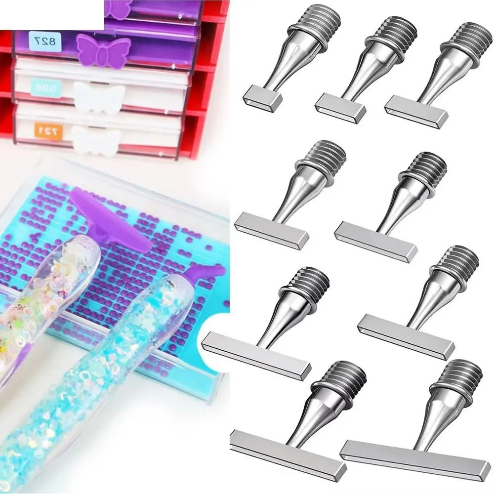yaoay Practical Embroidery New Threaded Bits Accessories Cross Stitch Accessories DIY Craft Painting Dot Drill Tool Art Pens Replaceable Point Drill Pens for Embroidery Nail Art