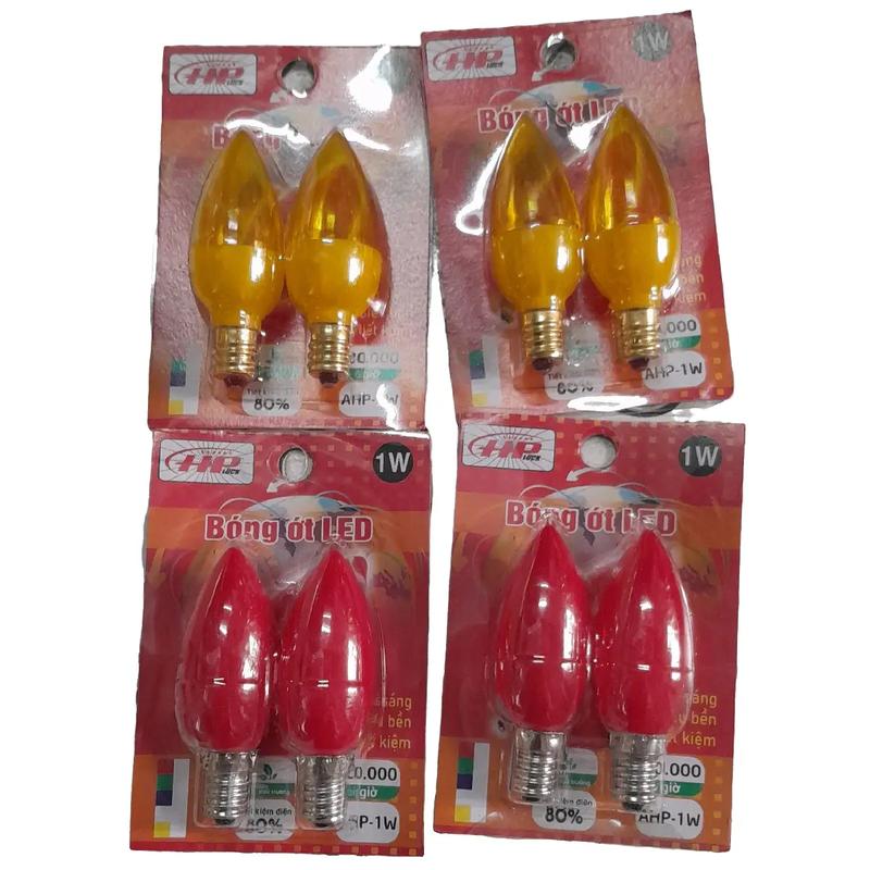 [Combo 2 bóng] đèn led cà na, led trái ớt, led quả nhót HP dùng cho bàn thờ ông địa